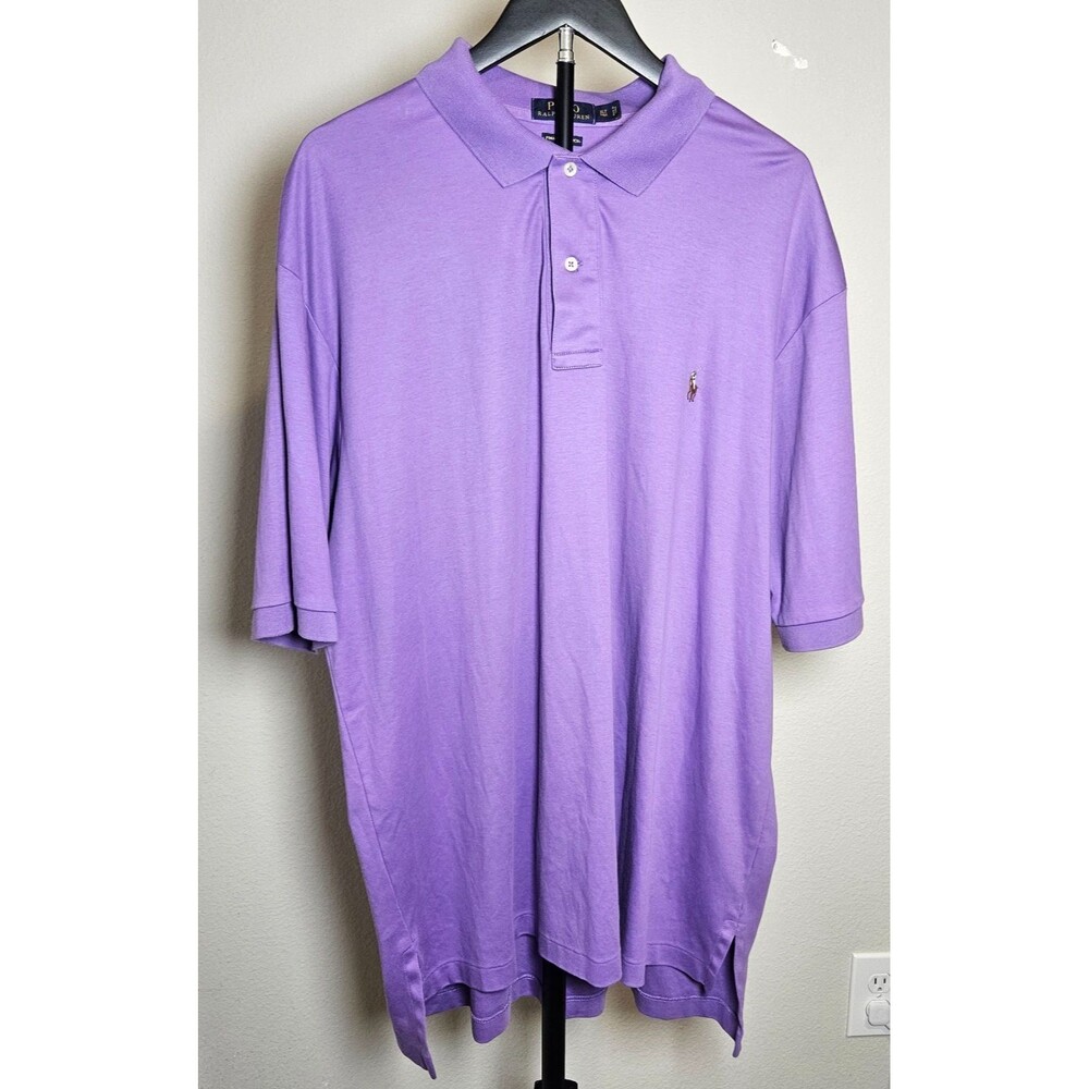 Polo Ralph Lauren Polo Shirt Mens XLT Tall Purple Pima Soft Touch Big Tall